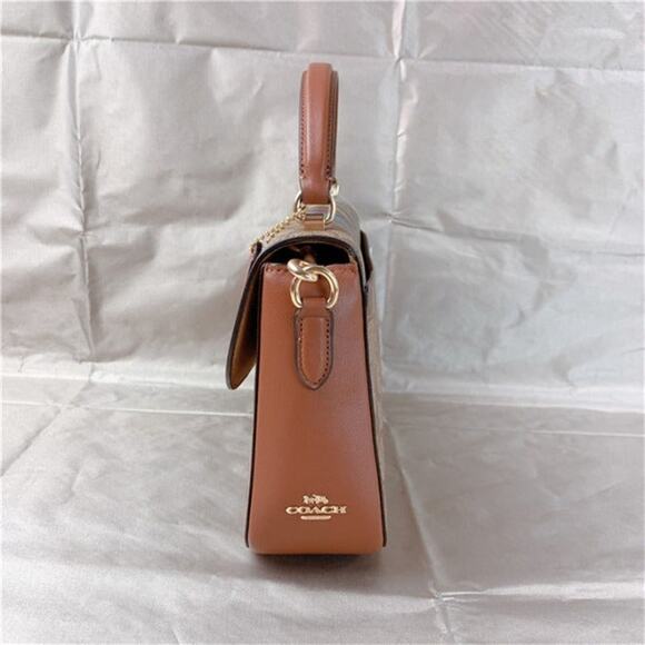 Coach C5644 Marlie Top Handle Satchel In Signature Canvas With Stripe Khaki Mult - Picture 7 of 10